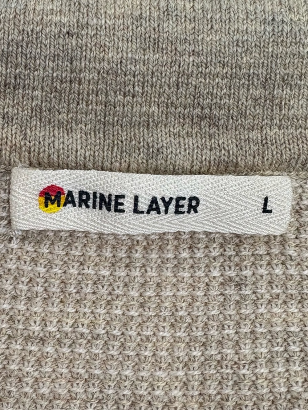 Marine Layer Liam Sweater Polo Green Multi Large Like-New Cotton Wool blend - Picture 2 of 9